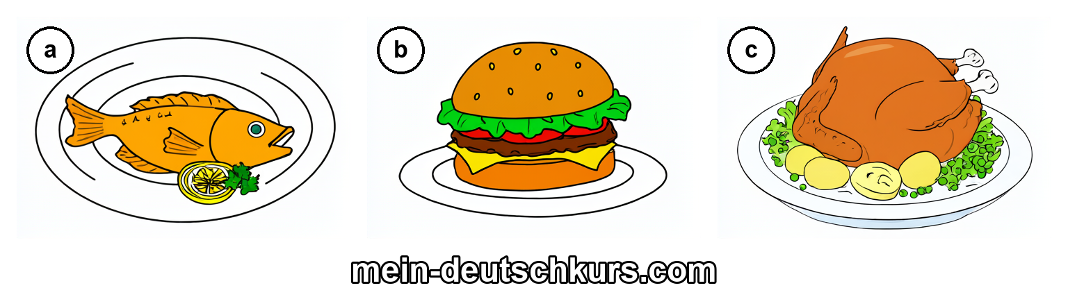 Was hat das Mädchen gestern Abend gegessen?