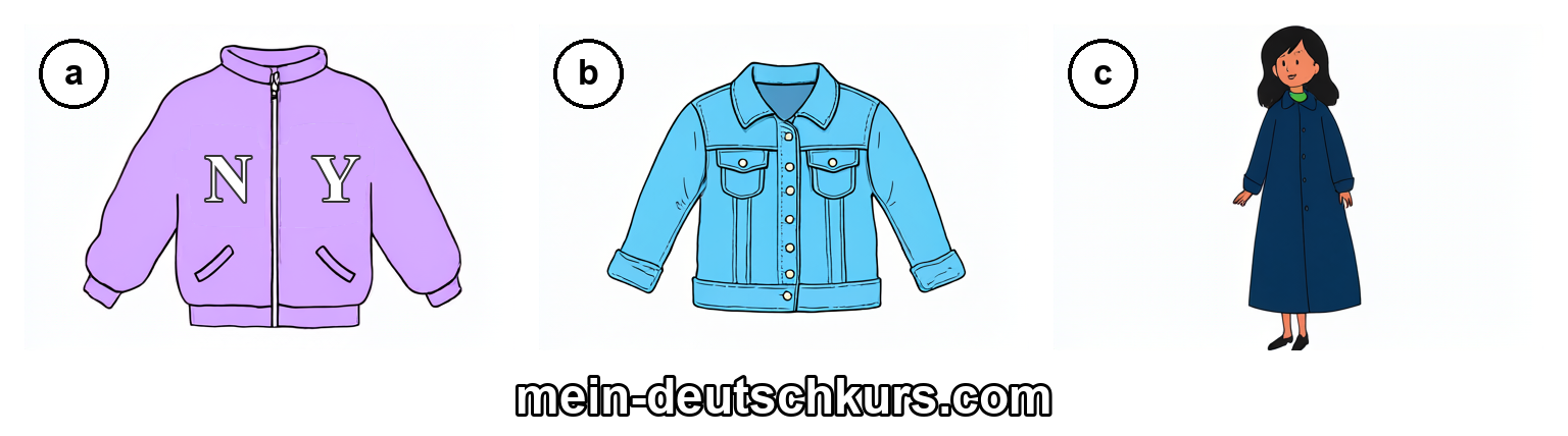 Für welches Kleidungsstück interessiert sich die Frau?