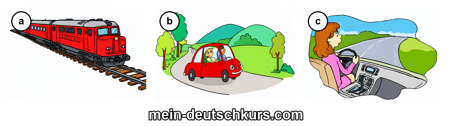Wie fährt die Frau zur Arbeit?